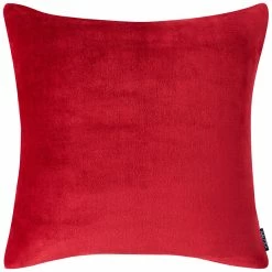Brand new 🔔 Nautica Solid Ultra Soft Plush Red Euro Sham Home Decorative Pillows ⌛