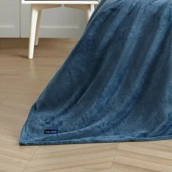Alternative view of Cheap 🔥 Nautica Solid Ultra Soft Plush Fleece Blanket Home Blankets & Throws 😍