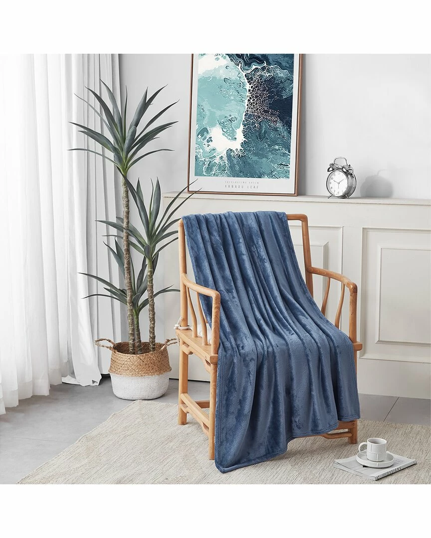 Outlet 👏 Nautica Ultra Soft Plush Solid Micro Flannel Reversible Throw Blanket Home Blankets & Throws ✔️ 2 Outlet 👏 Nautica Ultra Soft Plush Solid Micro Flannel Reversible Throw Blanket Home Blankets & Throws ✔️ - Image 2