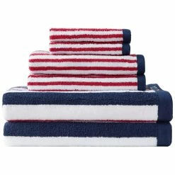 Flash Sale 🎁 Nautica Mackenzie Cotton Terry 6pc Towel Set Home Bath Towels 🛒