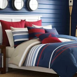 Deals 🎁 Nautica Bradford Nav Duvet/Sham Set Home Duvet Inserts & Duvets 😍