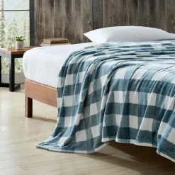 Alternative view of Cheapest 🌟 Nautica Lakehouse Plaid Green Bay Blanket Home Blankets & Throws 🎁
