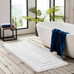 Best reviews of 🥰 Nautica Logan White Bath Rug Home Bath Mats & Curtains ✔️