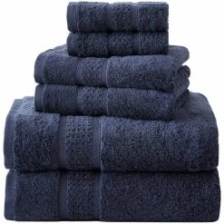 Cheap 👏 Nautica Oceane 6Pc Navy Towel Set Home Bath Towels 😉