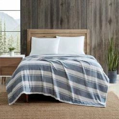Buy 🌟 Nautica Eddie Bauer Stones Throw Stripe Pebble Blanket Home Blankets & Throws 🥰