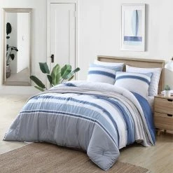 Hot Sale 🧨 Nautica Trimmer 3Pc Indigo Comforter Set Home Comforters & Quilts ✔️