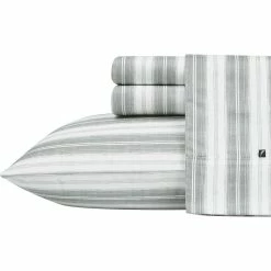 Alternative view of Buy 👍 Nautica Brodie Stripe Cotton Blend 500Tc Sateen Sheet Set Home Sheets 👍
