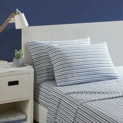 Cheapest ✔️ Nautica Coleridge Stripe Cotton Percale Sheet Set Home Sheets 🔥
