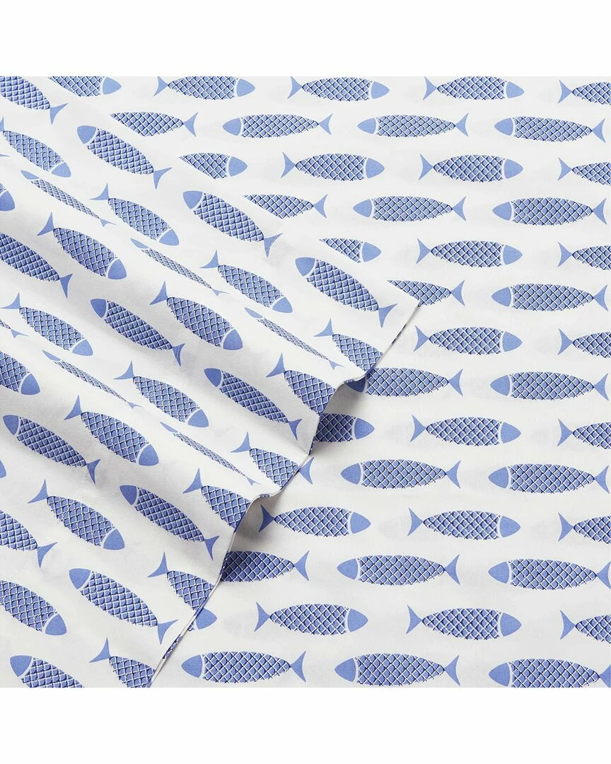Brand new ๐ Nautica Woodblock Fish 4Pc Blue Sheet Set Home Sheets ๐ 2 Brand new ๐ Nautica Woodblock Fish 4Pc Blue Sheet Set Home Sheets ๐ - Image 2