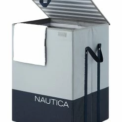 Alternative view of Flash Sale 👏 Nautica Folded Hamper With Lid Home Laundry ⭐