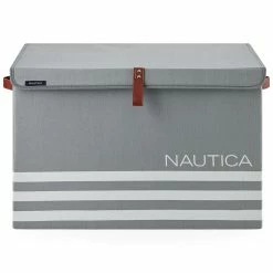 Hot Sale 🤩 Nautica Folded Large Storage Trunk With Lid Home Organization 🛒