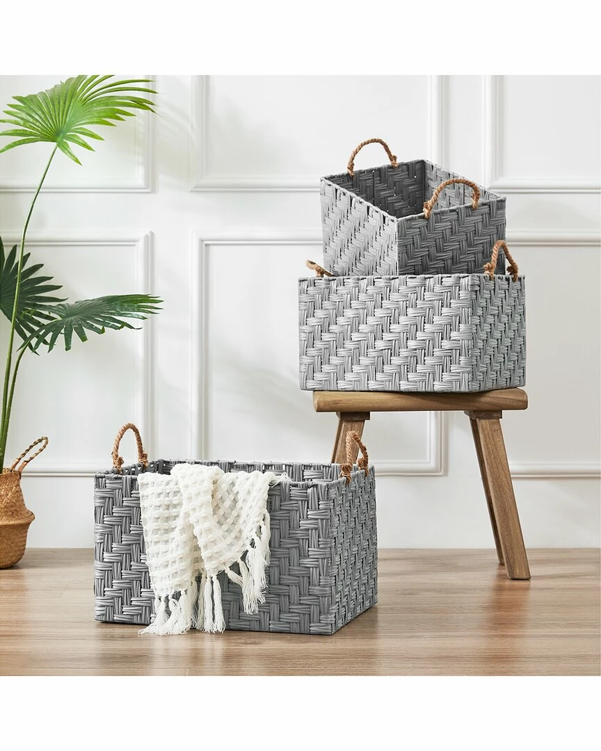 Top 10 ๐ Nautica Rectangle Storage Bins With Herringbone Weave (Set Of 3) Home Organization ๐ 1 Top 10 ๐ Nautica Rectangle Storage Bins With Herringbone Weave (Set Of 3) Home Organization ๐