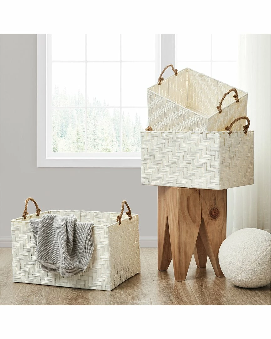 Best deal โค๏ธ Nautica Rectangle Storage Bins With Herringbone Weave (Set Of 3) Home Organization ๐ 1 Best deal โค๏ธ Nautica Rectangle Storage Bins With Herringbone Weave (Set Of 3) Home Organization ๐